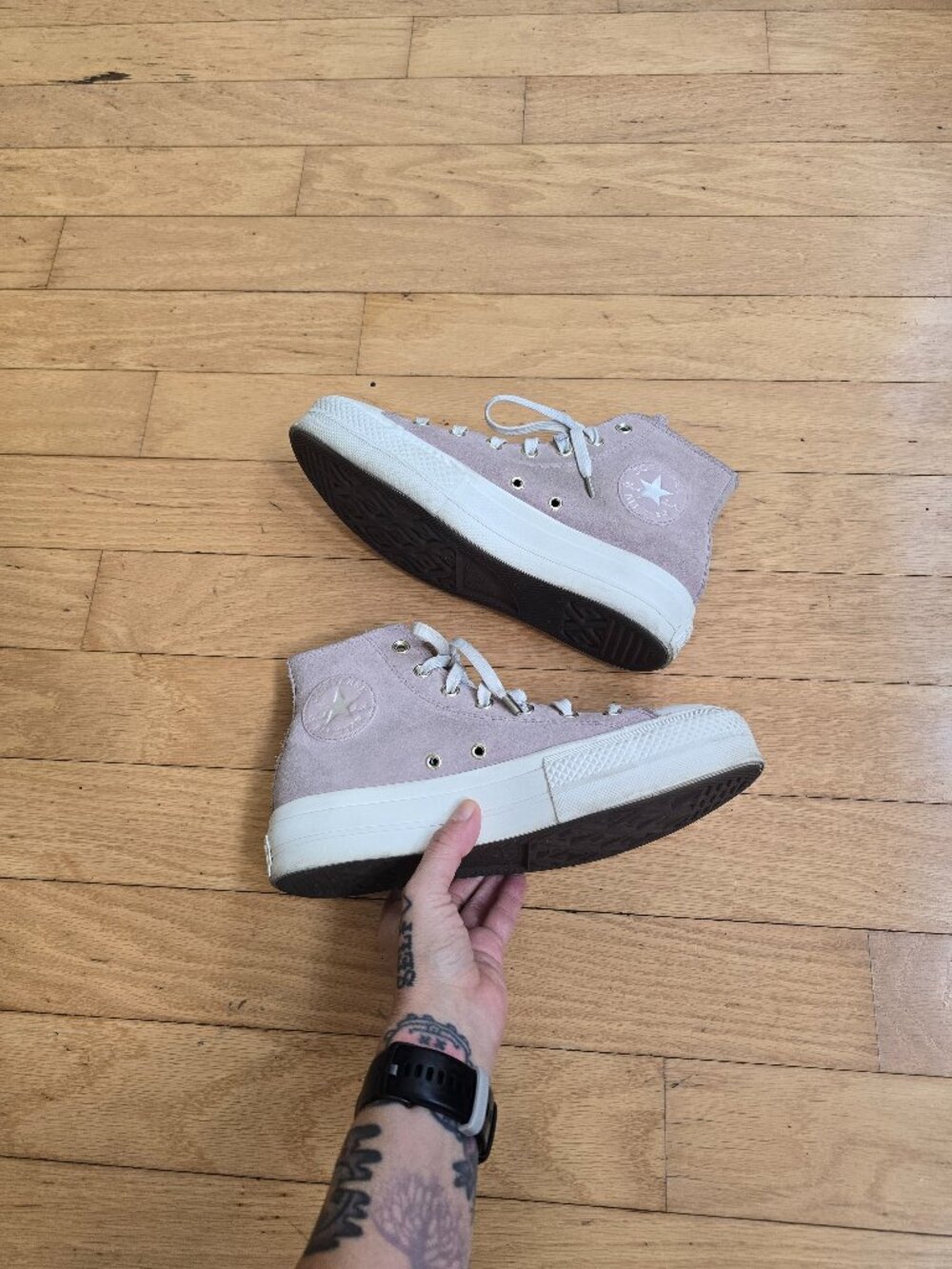 Converse | Chuck Taylor Lavender Suede Whimsy Platform High Top Sneakers | WMS 9